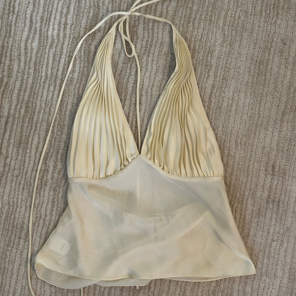 Cream Halter Top